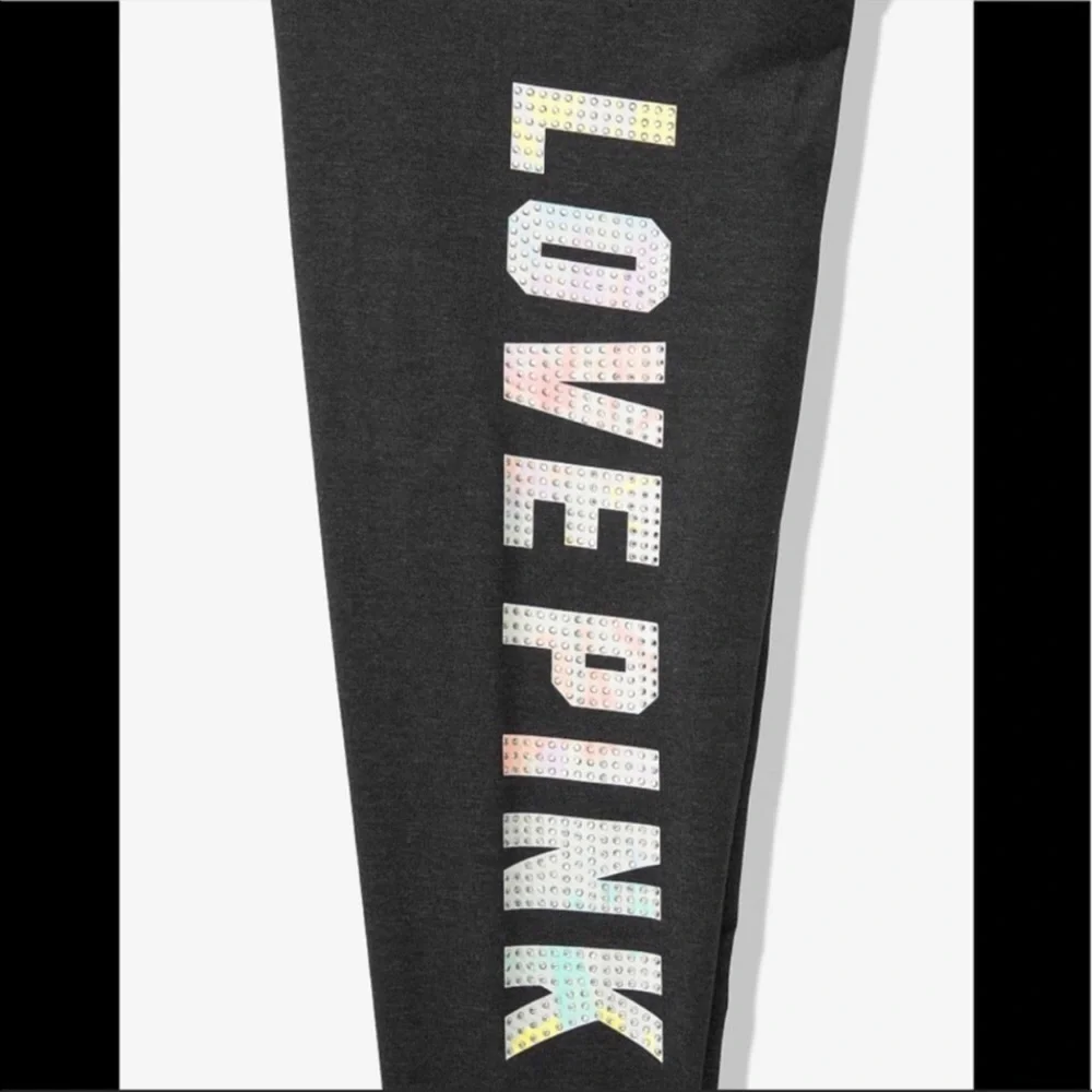 NWT VS PINK BLING PASTEL WATERCOLOR LEGGINGS - Picture 2 of 5